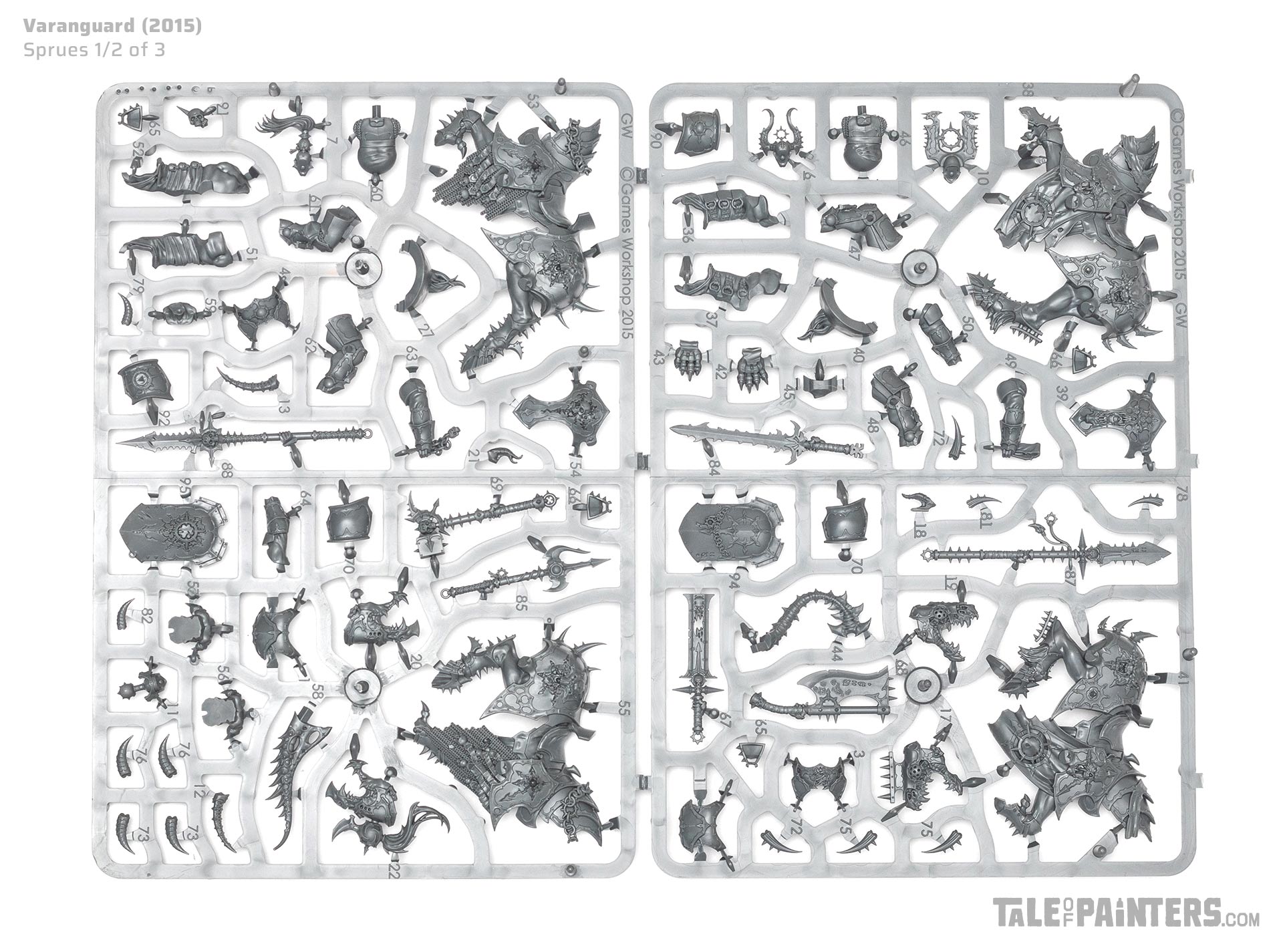 Slaves to Darkness Varanguard sprues 1 and 2 of 3
