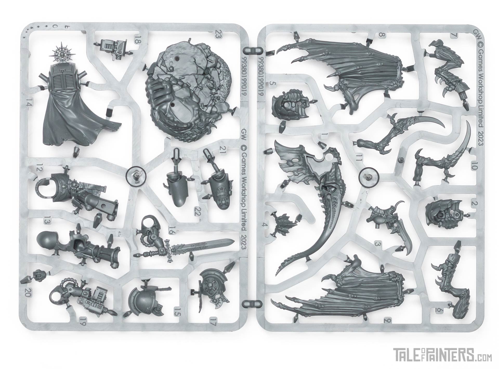 Leviathan Terminator Captain and Winged Tyranid Prime sprues