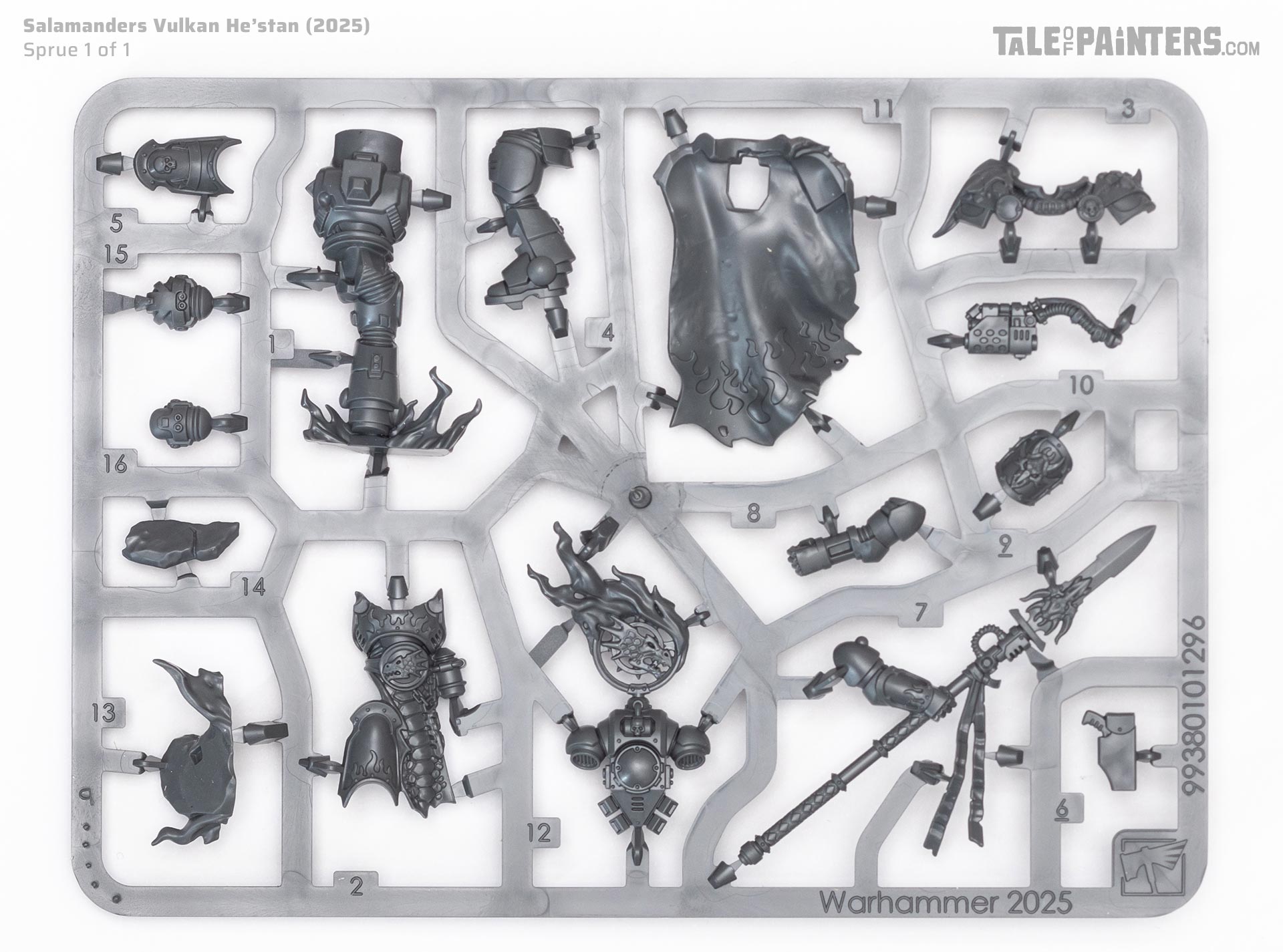 Vulkan He’stan model sprue on a clean, white background, photographed for review purposes