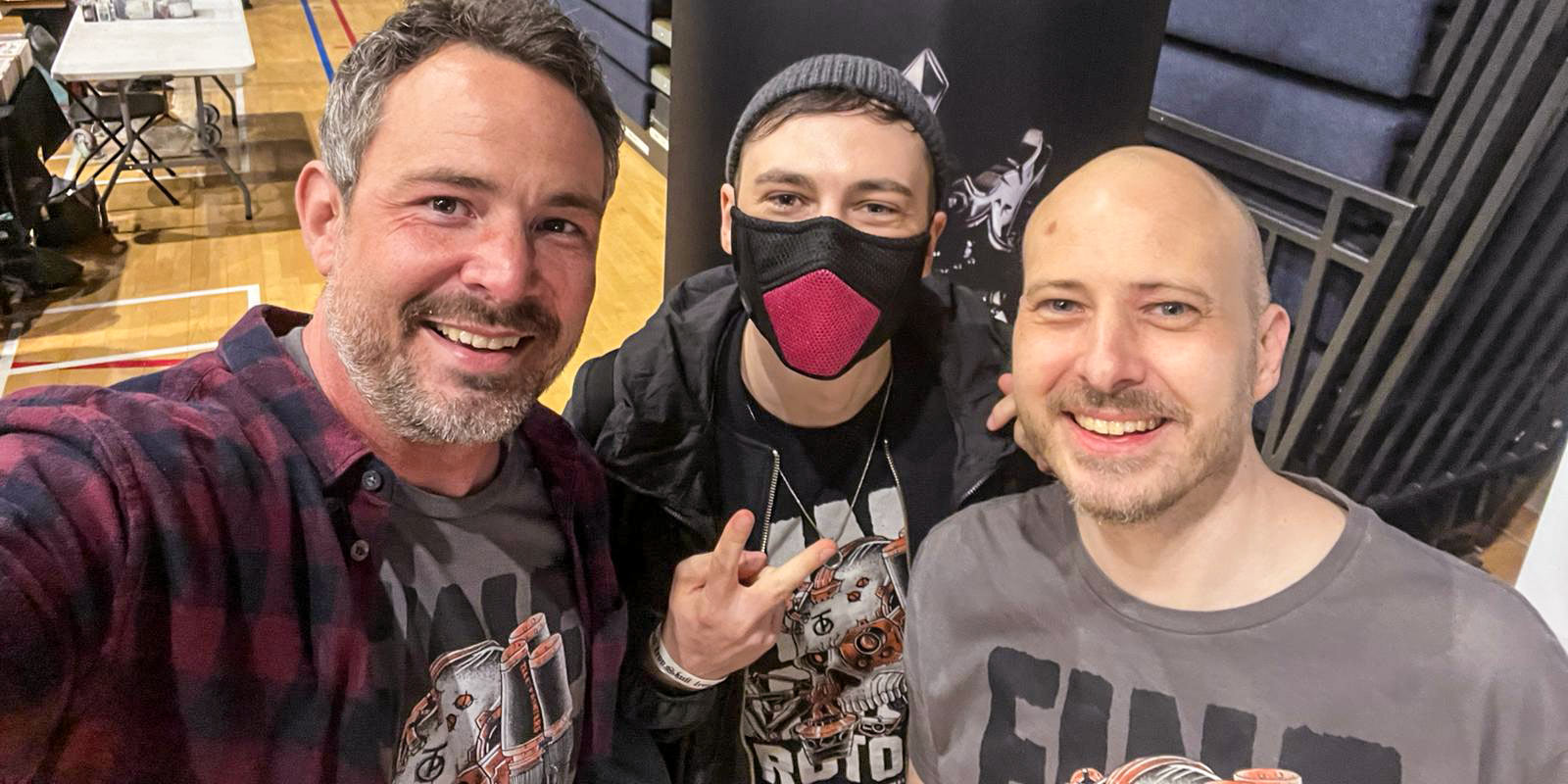 Dunk, Stahly & Garfy group shot at Iron Skull 2025