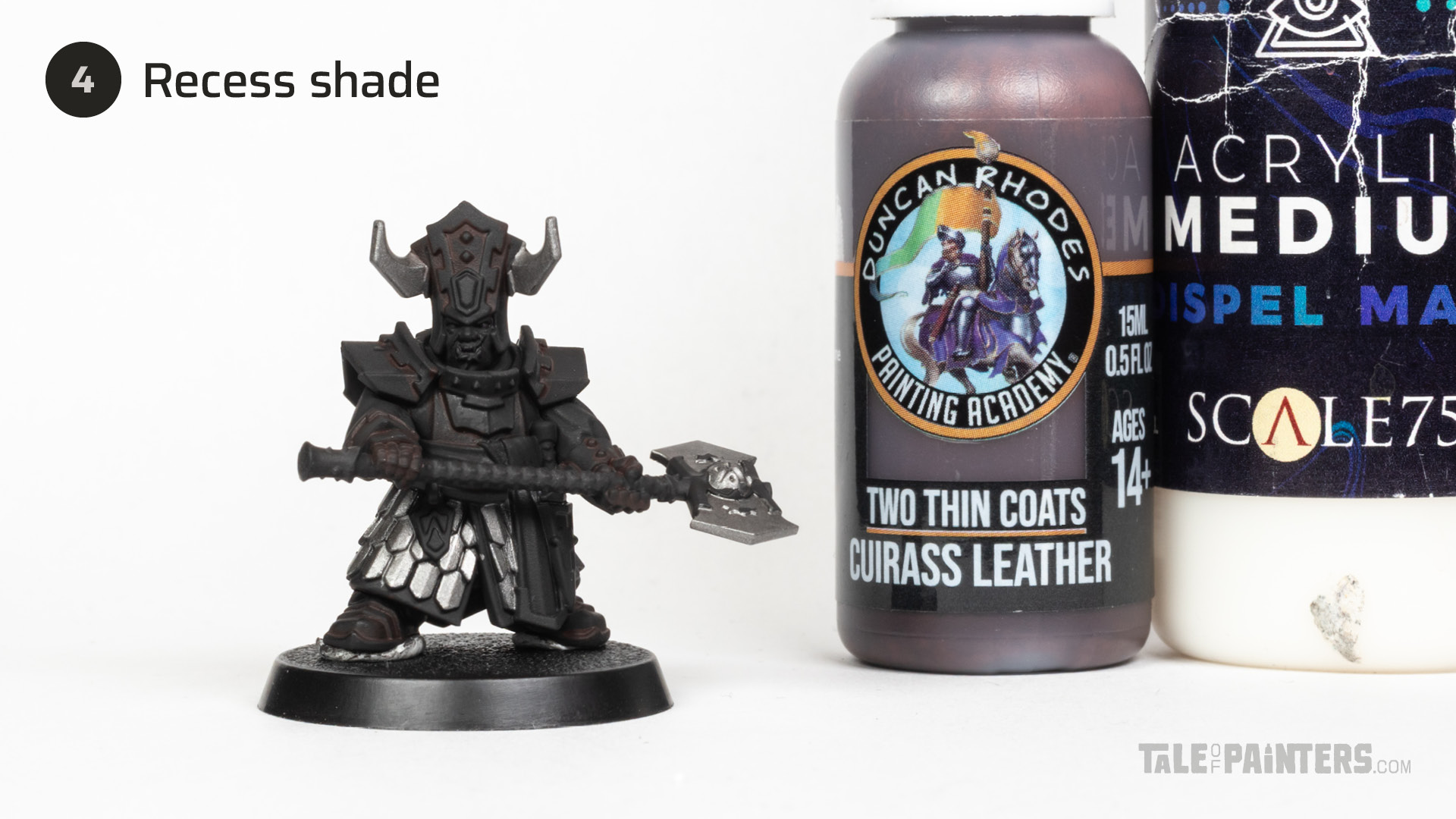 Painting step 4 of Stahly's Helsmiths of Hashut tutorial for painting Infernal Cohort in the yellow and black of Muspelzhaar